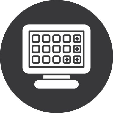 Hesap makinesi modern simge tasarımının vektör çizimi