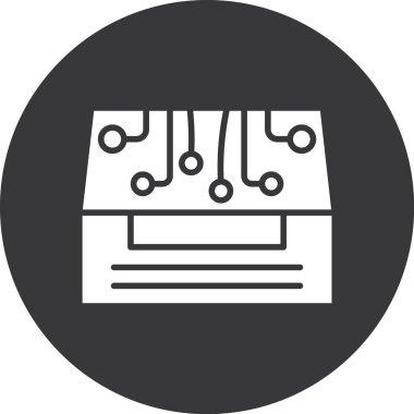 Bilgisayar işlemcisi. Web simgesi basit tasarım