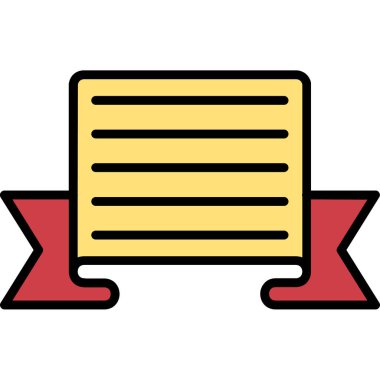 belge simgesi vektör illüstrasyonu