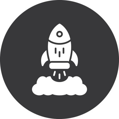 roket ikonu vektör illüstrasyonu