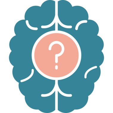 beyin soru vektör simgesi