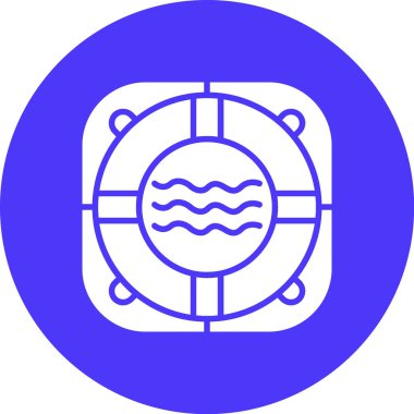 Yüzmek. Web simgesi basit illüstrasyon