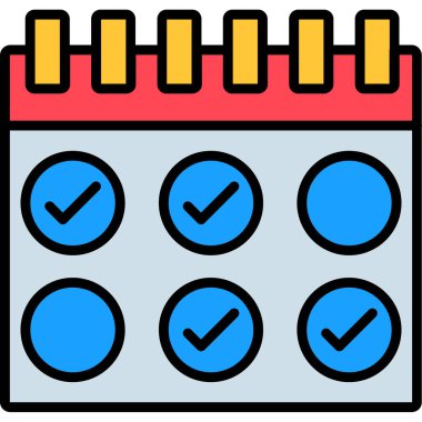 Takvim simgesi vektör illüstrasyonu