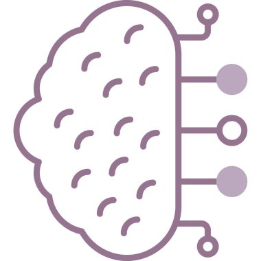 Beyin. Web simgesi basit illüstrasyon