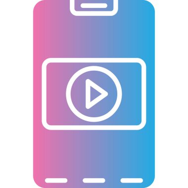 Akıllı telefon simgesinin vektör illüstrasyonu