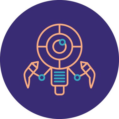 Bir robot simgesinin vektör illüstrasyonu