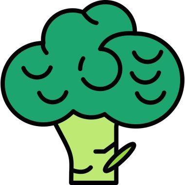 Bir ağaç simgesinin vektör illüstrasyonu