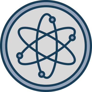 Moda biçimi izole edilmiş arkaplanda atom simgesi