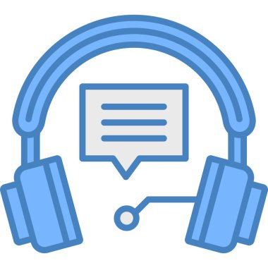 kulaklık simgesi vektör illüstrasyonu