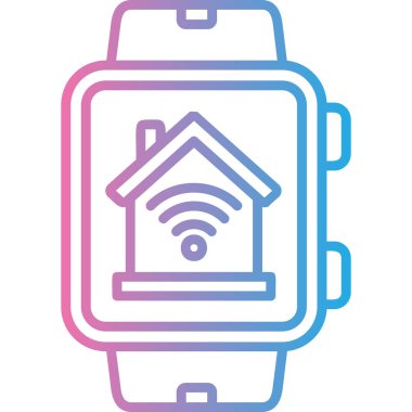 akıllı ev simgesi vektör illüstrasyonu