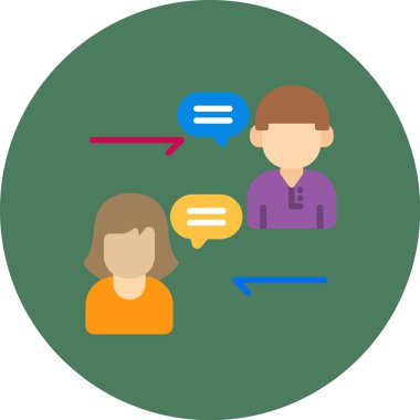 İnsanların vektör çizimi ve iletişim