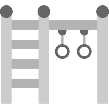 Spor salonu. Web simgesi basit illüstrasyon