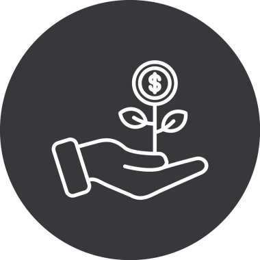 İş ve finans simgesinin vektör illüstrasyonu