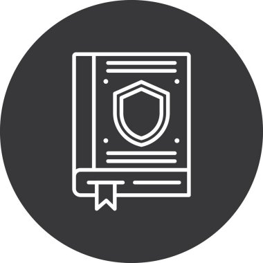 Kalkan simgesinin vektör illüstrasyonu