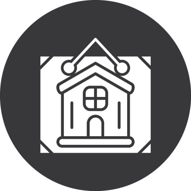 Ev. Web simgesi basit illüstrasyon