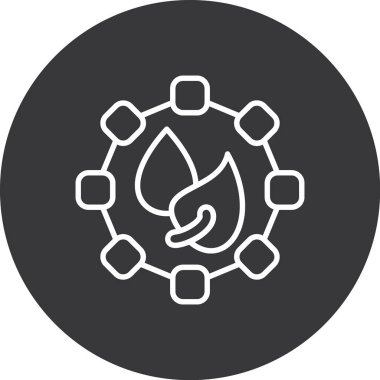 Bir damla simgesinin vektör illüstrasyonu