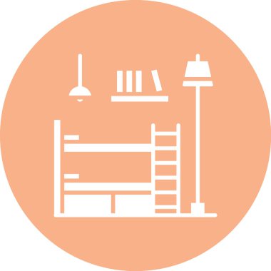 Bina. Web simgesi basit illüstrasyon