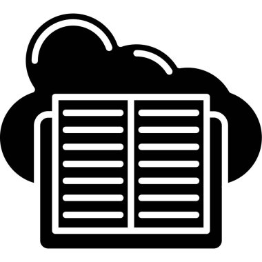 veri depolama bulutu simgesi ana hat biçiminde