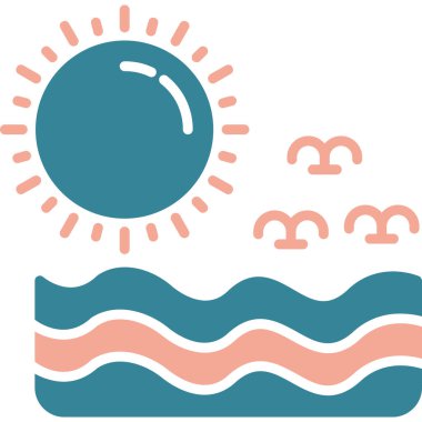 Güneş simgesinin vektör illüstrasyonu