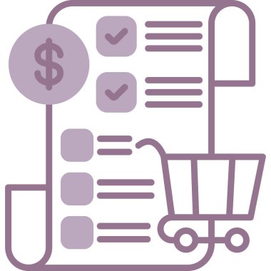 Dolar işaretli vektör alışveriş arabası. Alışveriş arabası ikonu. ticaret simgesi.