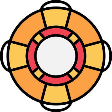 cankurtaran oy simgesi renk ana hatları vektörü