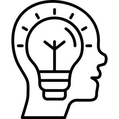 Fikir simgesi vektör illüstrasyonu