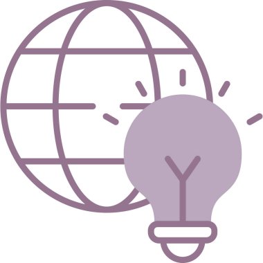 küresel fikir simgesi, vektör illüstrasyonu