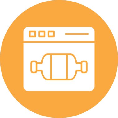 Gaz. Web simgesi basit illüstrasyon