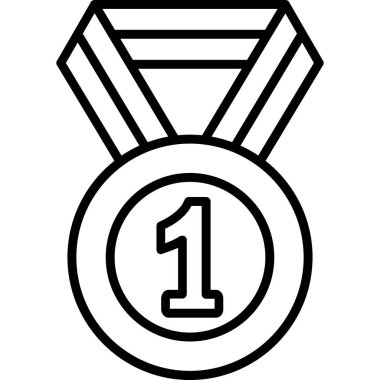 Madalya ödülü vektör simgesi