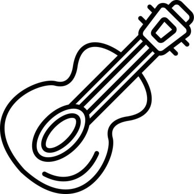 anahat tarzında akustik gitar müzik simgesi