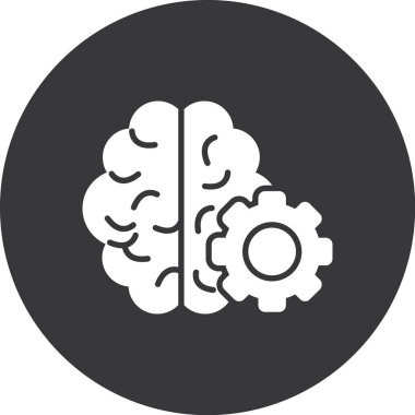 Beyin. Web simgesi basit illüstrasyon