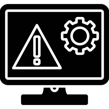 Bilgisayar monitörü vektör simgesi