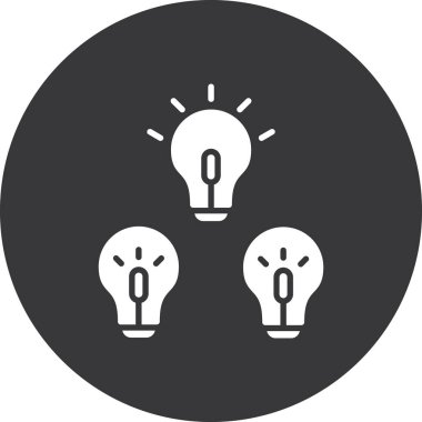 Ampul simgesinin vektör illüstrasyonu