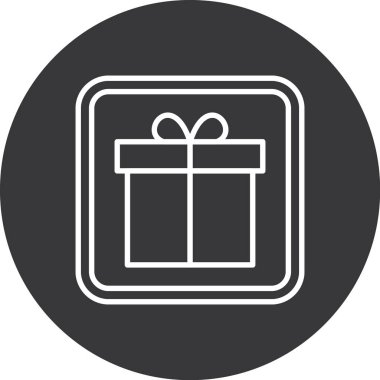 hediye kutusu simgesi, vektör illüstrasyonu