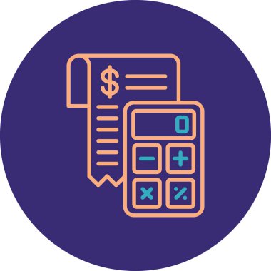 hesap makinesi simgesi vektör illüstrasyonu