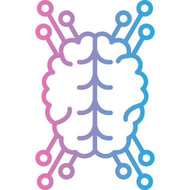 Beyin. Web simgesi basit tasarım