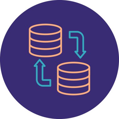 veritabanı. Web simgesi basit illüstrasyon