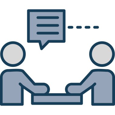 Sohbet vektör renk çizgisi simgesi