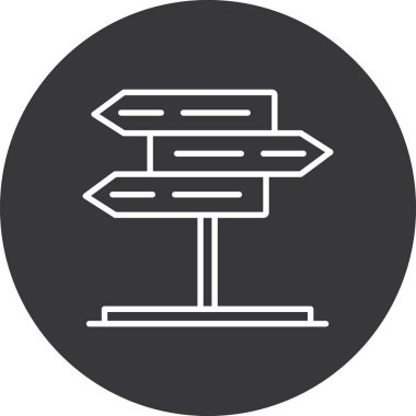 Yol işaretinin vektör simgesi