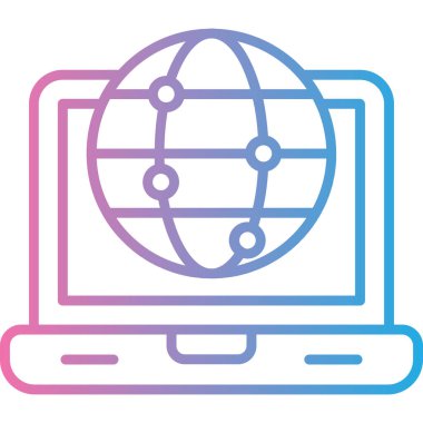 İnternet simgesi vektör illüstrasyonu