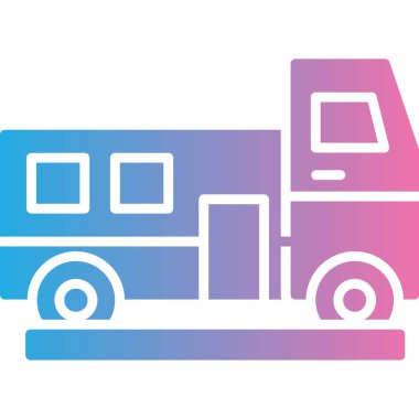 dağıtım kamyonu ikonu vektör çizimi