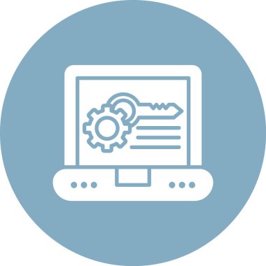 Bilgisayar. Web simgesi basit illüstrasyon
