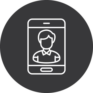 Bir telefon simgesinin vektör illüstrasyonu