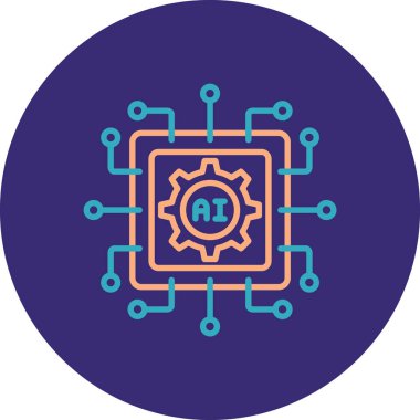 Çip simgesi vektör illüstrasyonu