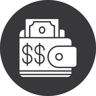 Para simgesinin vektör illüstrasyonu