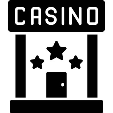 Kumarhane Web simgesi basit illüstrasyon