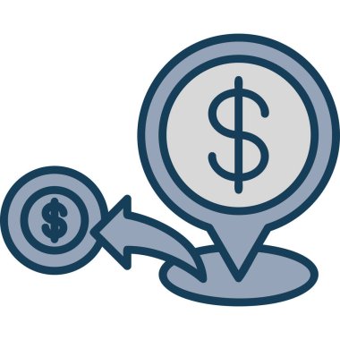 para vektör çizgisi simgesi