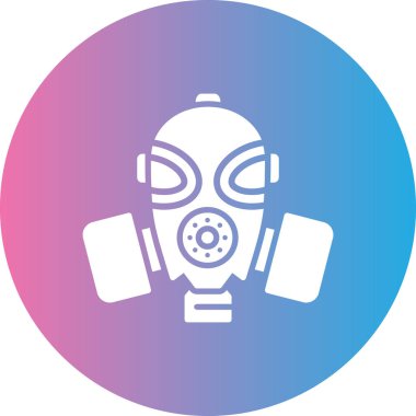 gaz maskesi simgesi, vektör çizim