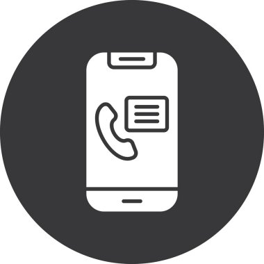 Telefon çağrı ikonu. Web tasarımı için basit telefon vektör çizimi biçimi