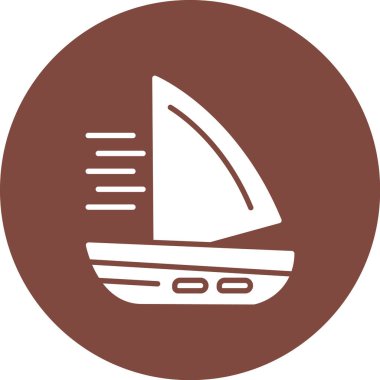 Tekne simgesinin vektör illüstrasyonu